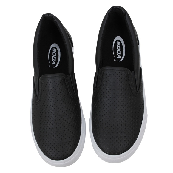 Shoes Size 8 Black Perforated Elastic White Sole Shoes Poshmark